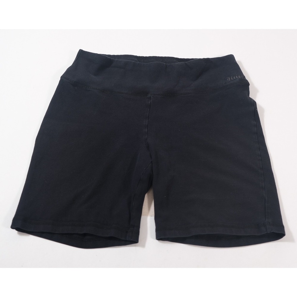 Juicy Couture Shorts Womens L Black Biker Shorts Athletic High Rise Stretch Logo